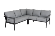 Samvaro hjørnesofa fra Brafab i grå polyrattan med hynder