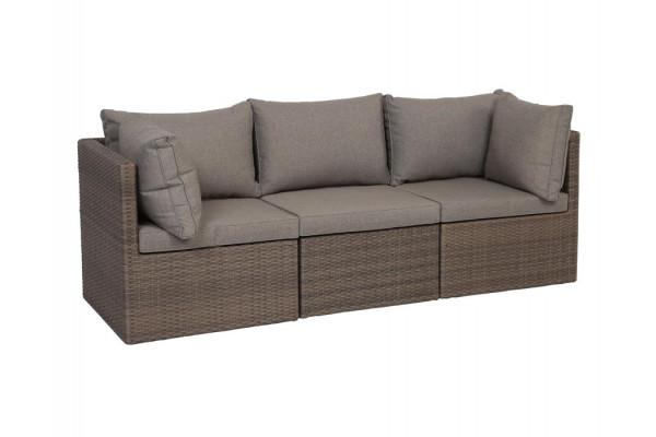 Isla Dusty modulsofa i støvet rosa/grå polyrattan