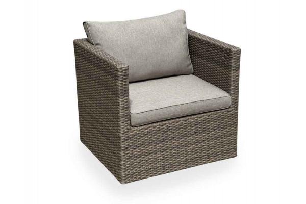Isla sofastol i dusty polyrattan med vandafvisende hynde