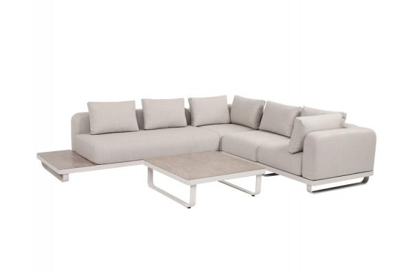 Odense loungesæt i beige med vendbare moduler og bord