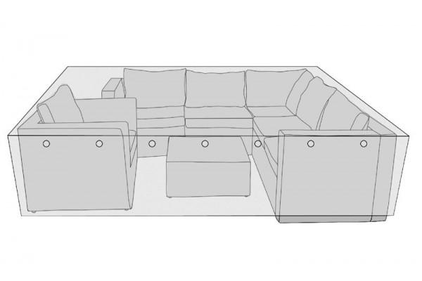 Overtræk 260x260 cm til stort modulsofasæt