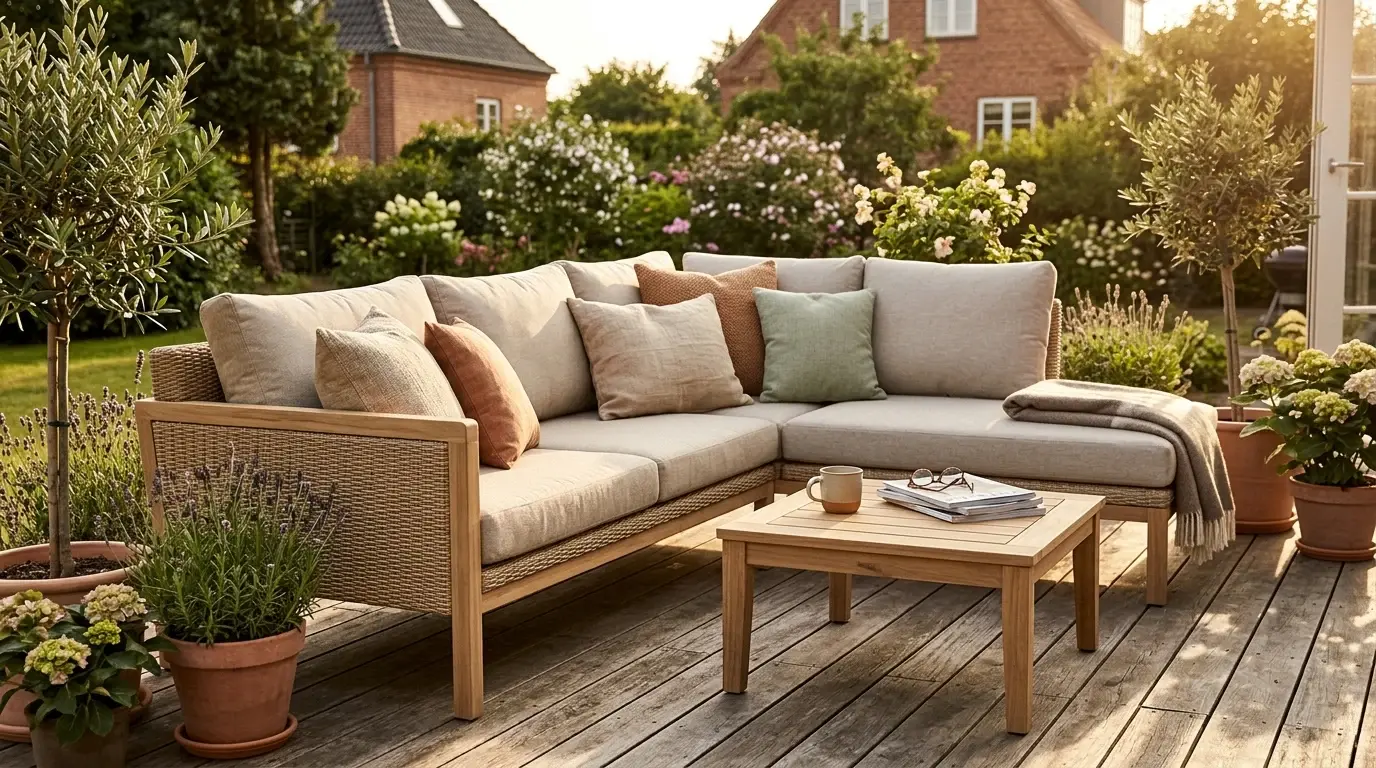 Havesofa med chaiselong: de bedste hjørneløsninger til terrassen